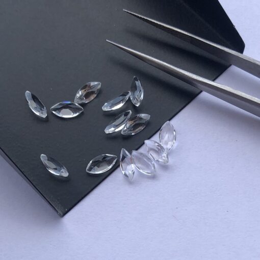 Natural Crystal Quartz Marquise Cut Gemstone