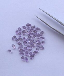 Natural Amethyst Faceted Pear Gemstone