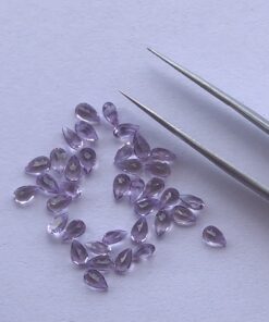 Natural Amethyst Pear Cut Gemstone