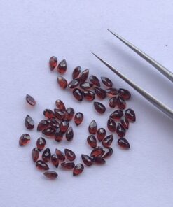 2x3mm Natural Red Garnet Pear Cut Gemstone