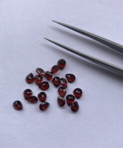 Natural Red Garnet Pear Gemstone