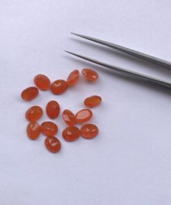 carnelian oval cut gemstone