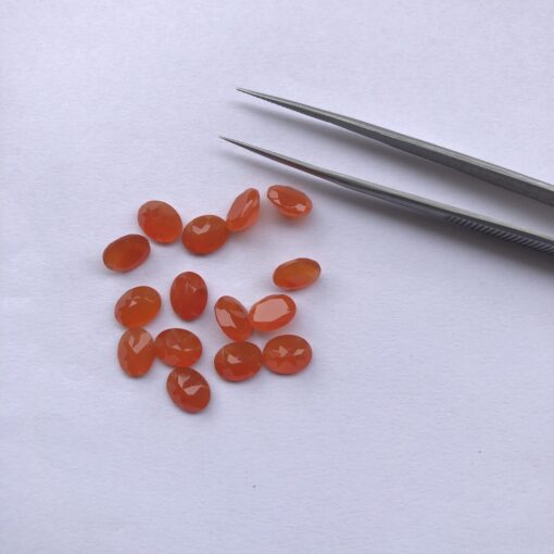 carnelian oval cut gemstone