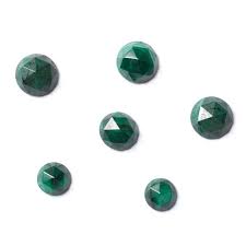 3mm Natural Malachite Round Rose Cut Cabochon