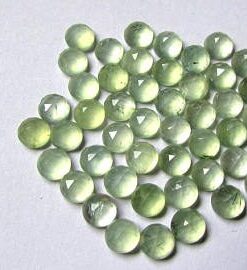 3mm Natural Prehnite Round Rose Cut Cabochon