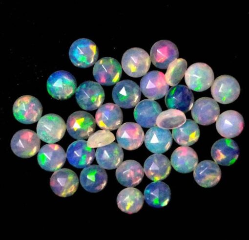 3mm Natural Ethiopian Opal Round Rose Cut Cabochon