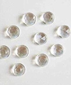 3mm Natural Crystal Quartz Round Rose Cut Cabochon