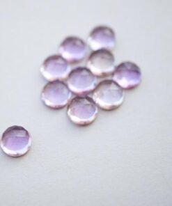 3mm Natural Amethyst Round Rose Cut Cabochon