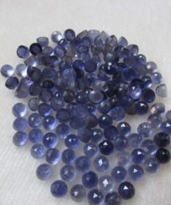 4mm Natural Iolite Round Rose Cut Cabochon