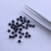 4mm Natural Black Spinel Round Rose Cut Cabochon