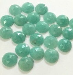 5mm Natural Amazonite Round Rose Cut Cabochon