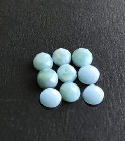 4mm Natural Larimar Round Rose Cut Cabochon