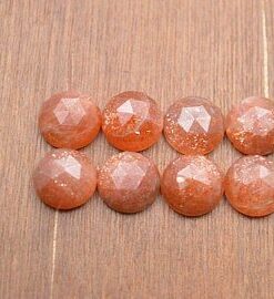 4mm Natural Sunstone Round Rose Cut Cabochon