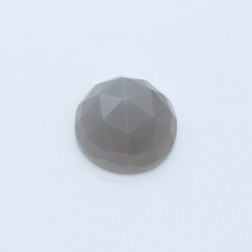 6mm Natural Gray Moonstone Round Rose Cut Cabochon