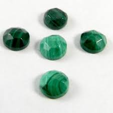 5mm Natural Malachite Round Rose Cut Cabochon