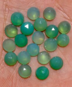 5mm Natural Chrysoprase Round Rose Cut Cabochon