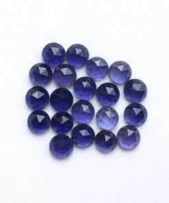 5mm Natural Iolite Round Rose Cut Cabochon