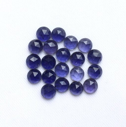 5mm Natural Iolite Round Rose Cut Cabochon