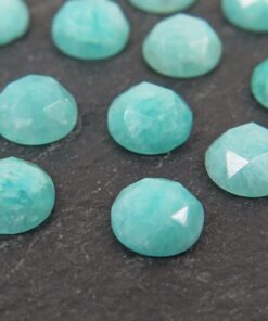 6mm Natural Amazonite Round Rose Cut Cabochon