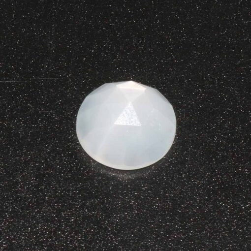 6mm Natural White Moonstone Round Rose Cut Cabochon