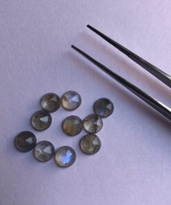 6mm Natural Labradorite Round Rose Cut Cabochon