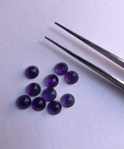 5mm Natural African Amethyst Round Rose Cut Cabochon