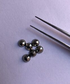 5mm Natural Pyrite Round Rose Cut Cabochon