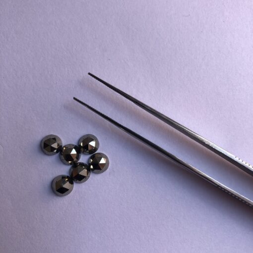 3mm Natural Pyrite Round Rose Cut Cabochon