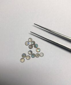 4mm Natural Labradorite Round Rose Cut Cabochon