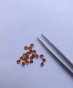 2mm Natural Brandy Citrine Round Cut Gemstone