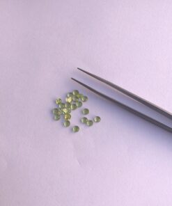 3mm Natural Peridot Round Rose Cut Cabochon