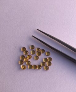 4mm Natural Citrine Round Rose Cut Cabochon