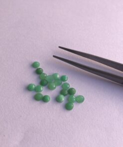 3mm Natural Chrysoprase Round Rose Cut Cabochon