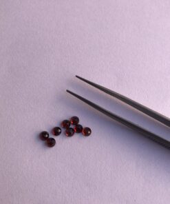 3mm Natural Red Garnet Round Rose Cut Cabochon