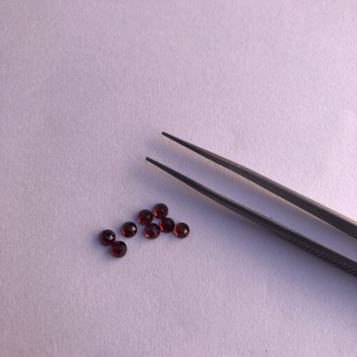 4mm Natural Red Garnet Round Rose Cut Cabochon