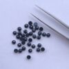 4mm Natural Black Onyx Round Rose Cut Cabochon