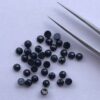 6mm Natural Black Spinel Round Rose Cut Cabochon