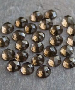 6mm Natural Smoky Quartz Round Rose Cut Cabochon