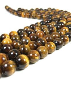 Shop 10mm Natural Tiger Eye Smooth Round Beads