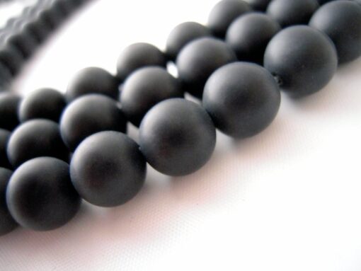 Shop 10mm Natural Black Onyx Matte Smooth Round Beads