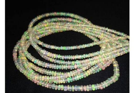 Shop Natural Ethiopian Opal Smooth Rondelle Beads