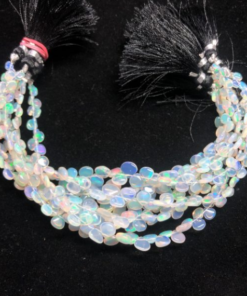 ethiopian opal heart beads