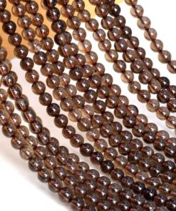 Shop 4mm Natural Smoky Quartz Smooth Round Beads