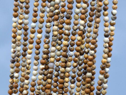 Shop 4mm Natural Picture Jasper Smooth Round Beads