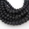 Shop 8mm Natural Lava Smooth Round Beads