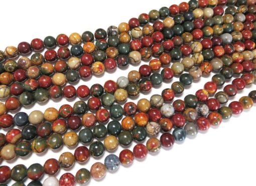 Shop 6mm Natural Picasso Jasper Smooth Round Beads