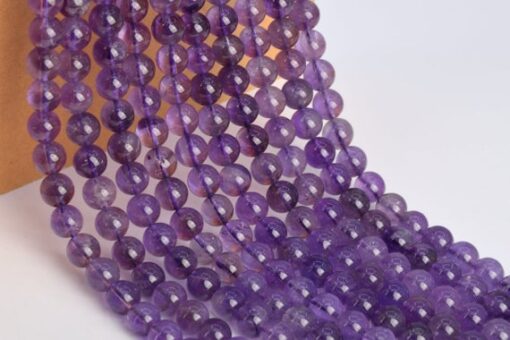 Shop 6mm Natural Amethyst Smooth Round Beads