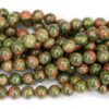 Shop 6mm Natural Unakite Smooth Round Beads
