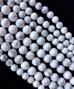 8mm white howlite beads