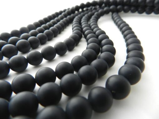 Shop 8mm Natural Black Onyx Matte Smooth Round Beads